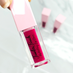 Hot pink lip gloss